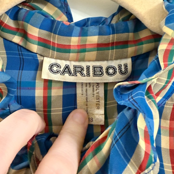 Vintage Caribou Plaid Ruffle Blouse | Cottagecore Preppy (size 18) - Picture 5 of 8